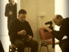 Un momento delle riprese alla REMS